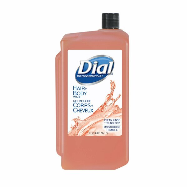 Dial 04029 Hair & Body Wash Liquid 1 Liter Refill Peach Fragrance, 8PK 4029